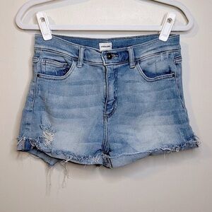 Sneak Peek High Rise Cutoff Blue Jean Shorts Size Small